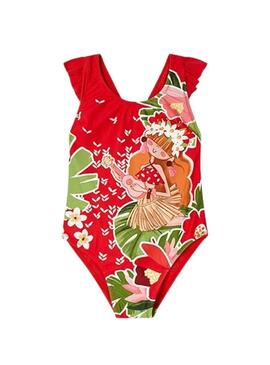 Costume da bagno Mayoral Serigrafia Rosso per Ragazza