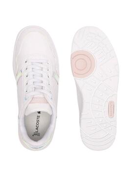 Sneakers Lacoste T-Clip bianche per bambini.