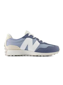 Sneakers New Balance 327 Blu per Bambino e Bambina.