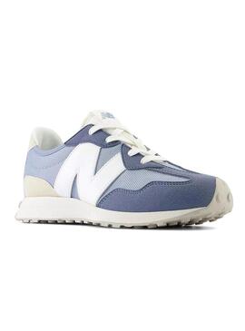 Sneakers New Balance 327 Blu per Bambino e Bambina.