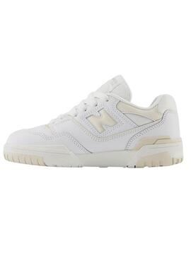 Sneakers New Balance B550 Bianche per Bambini