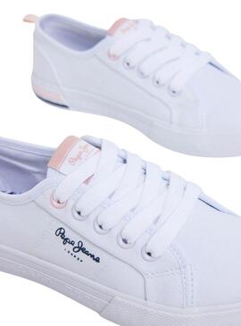 Sneakers Pepe Jeans Brady Bianche per Ragazza