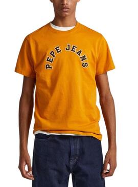 T-Shirt Pepe Jeans Westend Ocra per Uomo