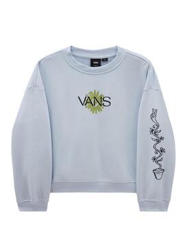 Felpa Vans Bee Peace Slouchy Blu Ragazza