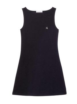 Abito Calvin Klein Badge Tank Nero Ragazza