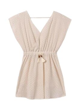 Abito Mayoral Caftan Beige Per Bambina