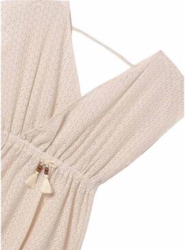 Abito Mayoral Caftan Beige Per Bambina