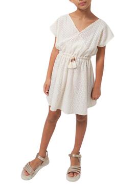 Abito Mayoral Caftan Beige Per Bambina