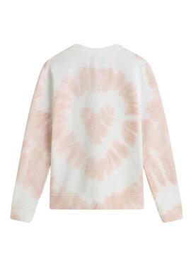 Felpa Vans Tie Dye Crew Rosa per Ragazze.