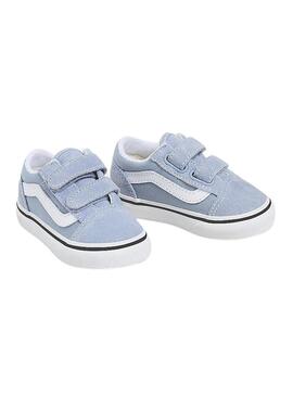 Scarpe da ginnastica Vans Old Skool Velcro Blu per bambini