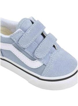 Scarpe da ginnastica Vans Old Skool Velcro Blu per bambini