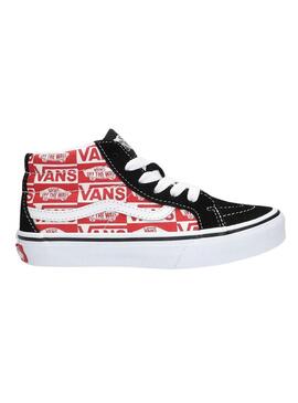 Scarpe Vans SK8-Mid Reissue Logo Rosse Bambini