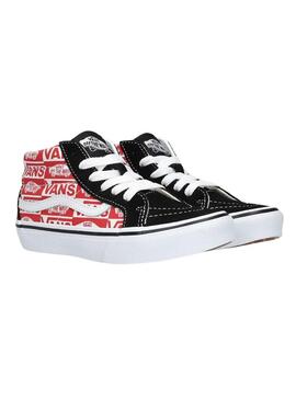 Scarpe Vans SK8-Mid Reissue Logo Rosse Bambini