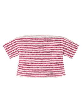 Top Pepe Jeans Romi a righe rosa per ragazze