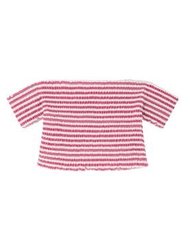 Top Pepe Jeans Romi a righe rosa per ragazze