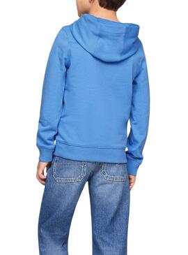 Felpa Tommy Hilfiger Essential Hoodie Blu Bambino