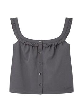 Top Pepe Jeans Quindy Grigio per Ragazza