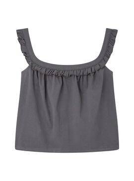 Top Pepe Jeans Quindy Grigio per Ragazza