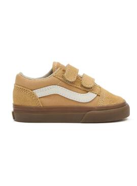 Scarpe da ginnastica Vans Old Skool marrone per bambini