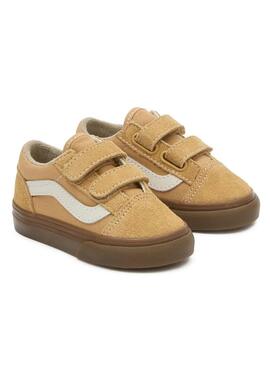 Scarpe da ginnastica Vans Old Skool marrone per bambini