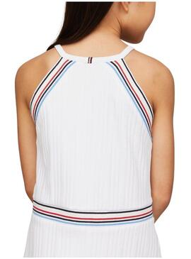 Abito Tommy Hilfiger 1985 Sport Bianco Per Bambina