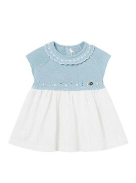 Abito Mayoral Tricot Turchese per Bambino