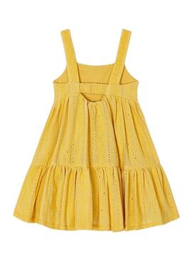 Vestito Mayoral Perforato Giallo per Bambina