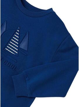 Felpa Mayoral Embossed Blu per Bambino