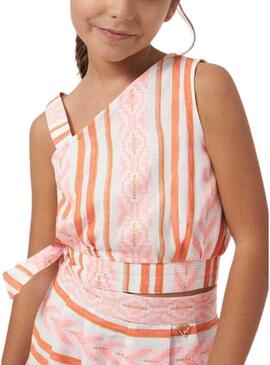 Top Mayoral Jacquard Asimmetrico Per Bambina