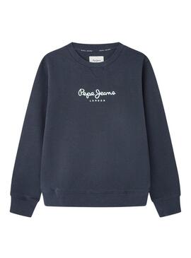 Felpa Pepe Jeans Eddie Crew Marino per bambino