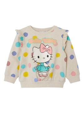 Felpa Name It Jasa Hello Kitty Beige per Ragazza