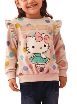 Felpa Name It Jasa Hello Kitty Beige per Ragazza