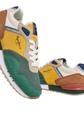 Scarpa Pepe Jeans London Urban Verde per Bambino