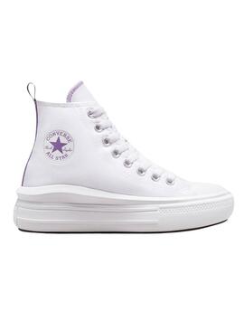 Scarpe da ginnastica Converse Chuck Taylor Move Bianche e Lilla