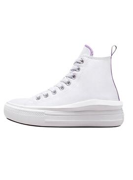 Scarpe da ginnastica Converse Chuck Taylor Move Bianche e Lilla