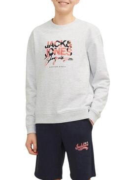 Felpa Jack And Jones Aruba Grigia per Bambino