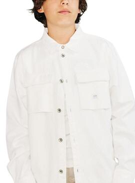 Overshirt Name It Ras bianca per bambino