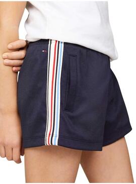 Shorts Tommy Hilfiger 1985 Blu Marino Per Ragazza