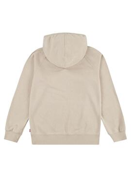 Felpa Levis Lived In Hoodie Beige per Bambino