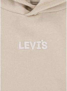 Felpa Levis Lived In Hoodie Beige per Bambino