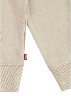 Felpa Levis Lived In Hoodie Beige per Bambino