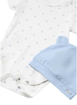 Set Pelele e Body Mayoral Blu e Bianco per Bambino