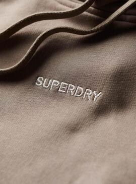 Felpa Superdry Micro Logo Marrone Per Uomo