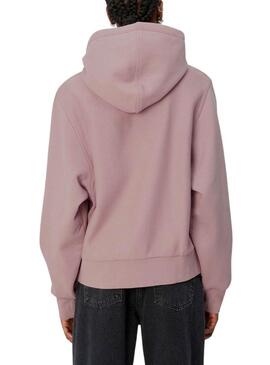 Maglione Carhartt American Script Rosa per Donna