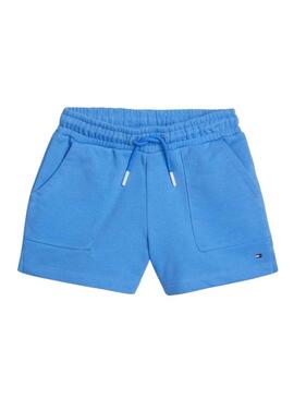 Short Tommy Hilfiger Essential Blu per Bambina