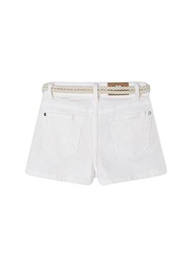 Shorts Mayoral Belt Bianchi Per Ragazza