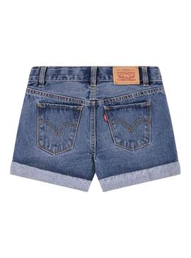 Shorts Levis Mom Blu Marino per Ragazza