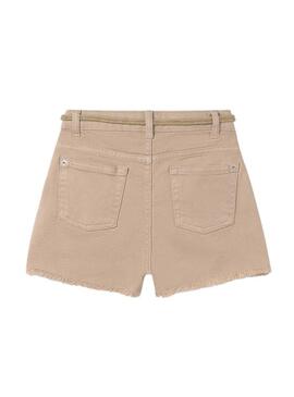 Shorts Mayoral Sarga Beige per Bambina