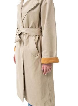 Cappotto Only Crystal Beige per donna