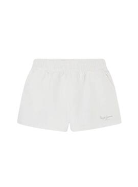 Short Pepe Jeans Nerissa Bianco per Ragazza